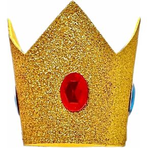 Princess Peach Crown Adult Peach Costume Accessories with Headband