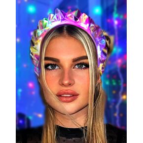 1PCS Light Up Headbands LED Flash Glowing Hair Band Laser Hair Hoop Tiara Luminous Headbands Party Costume Hair Accessories for Women and Girls