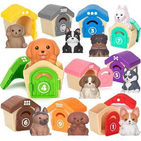 Learning Toys for 1,2,3 Year Old Toddlers, 20Pcs Safari Animals Toys Montessori Counting, Matching & Sorting Fine Motor Games, Christmas Birthday Easter Gift for Baby Boys Girls Age 12-18 Months