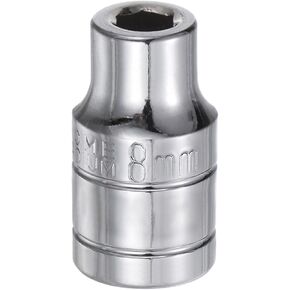 HARFINGTON 6-Point Socket 1/2" Drive 17mm Metric 1.5" Length 45# Steel Shallow Sockets Mirror Polishing Chrome Sockets for Car Repair Mechanical Maintenance Home Use