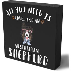 Funny Bernedoodle Wooden Box Sign Plaque All You Need is Love and a Bernedoodle Wood Box Sign Rustic Art Home Shelf Desk Decor 5 X 5 Inches