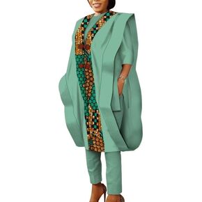 African Traditional Clothes for Women Dashiki Agbada Suits Lady African Party Clothing 3 Piece African Female Outfits