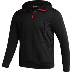 Spyder Men's Pullover Hoodie - Quarter Zip Comfort Fit Hoodie Sweatshirt with Reflective Trim - Active Hoodie for Men (S-XL)