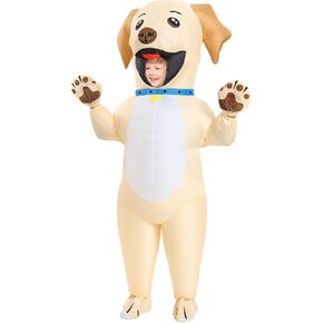 Inflatable Costume Dog for Kids, Funny Dog Blow Up Costumes, Halloween Animal Inflatable Costume for Boys Girls Cosplay Party
