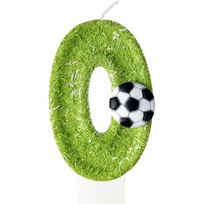2th Birthday Candles，Soccer Birthday Decorations，Suitable for Girl and boy Cake Toppers, Wedding Cakes, Anniversaries, Party Celebrations, Birthday Decorations
