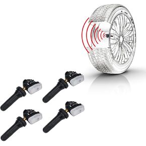 مستشعر الإطارات المبرمج مسبقًا 13598771 315 ميجاهرتز متوافق مع مركبات Chevy GMC ومركبات GM الأخرى - Silverado Tahoe Sierra Yukon Escalade، نظام مراقبة ضغط الإطارات (TPMS) مستشعر ساق الصمام المطاطي in Kuwait