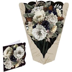 12" Pop Up Cards,Bouquet Greeting Cards 3D Popup Blossom Paper Flower Greeting Cards Charming Rose for Mother’s Day, Birthday, Anniversary, Wedding （Note Card ＆ Envelope Included）