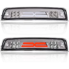 PIT66 LED Bar ضوء الفرامل الثالث، متوافق مع 2009-2017 دودج رام 1500 2500 3500 I نوع ارتفاع جبل توقف الضوء الخلفي مصابيح البضائع الخلفية عدسة واضحة الكروم الإسكان