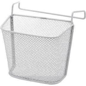 VILLCASE Dormitory Bedside Shelf Storage Baskets, Side Desk Organizer, Metal Hanging Desk Mesh Organizer With Hook Rack for Office School Essentials