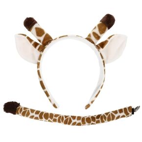 Beaupretty 1 Set Headband Animal Cosplay Head Hoop Party Hairband Prop Animal Tail Prop Headdress Kids Costume Giraffe Adult Costumes Animal Costume Party Prop Japanese Hand Made Plush Child