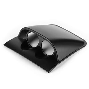 Dual Dash Gauge Pod, Universal Dual Hole Dashboard Gauge Holder, ABS Dashboard Gauge Pod 52mm/2in Universal Black Car Dashboard Mount Holder Bracket