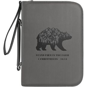 Bible Cover Case for Women/Men - Large Bible Covers for Women, PU Leather Bible Cover w/Gift Box, Bible Case for Women/Men, Minimalist Large Bible Cover, Bible Cases for Woman, Bible Bags Gift