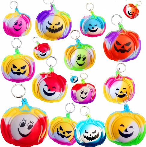 Bulk 30 Packs Pumpkin Push Fidget Bubble Mini Pop Fidget for Teens and Kids,Small Birthday Halloween Party Favors Supplies and Classroom Student Prizes Gifts in Saudi Arabia
