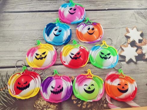 Bulk 30 Packs Pumpkin Push Fidget Bubble Mini Pop Fidget for Teens and Kids,Small Birthday Halloween Party Favors Supplies and Classroom Student Prizes Gifts in Saudi Arabia
