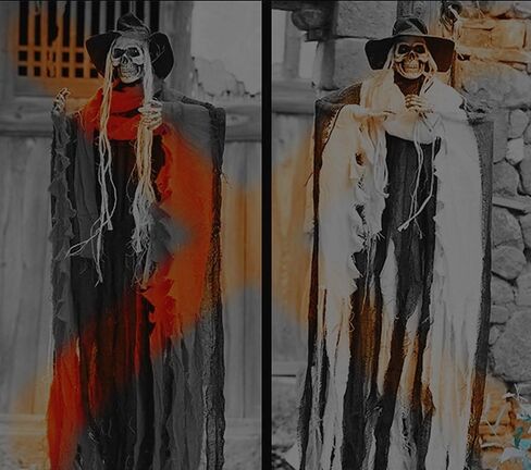 2 Pcs 5 Yards X 40" Include Hanging Outdoor Indoor Scary Creepy Halloween Office Party Door Window Giant Spider Wall Yard Table car Lawn Cloth Decorations Cheesecloth Fabric (White + Gray) in Saudi Arabia