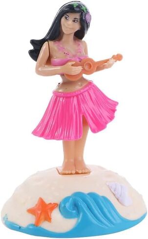 Pink Solar Powered Dancing Girl Swinging Hawaiian Girl Grass Skirt Swing Shaking Head Doll Car Dashboard Dancing Figure Solar Dancing Figurines Desktop Ornaments Solar Power Kits Decoration in Saudi Arabia