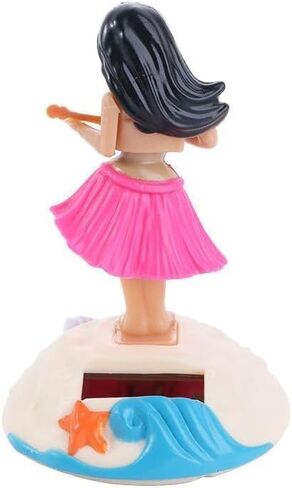 Pink Solar Powered Dancing Girl Swinging Hawaiian Girl Grass Skirt Swing Shaking Head Doll Car Dashboard Dancing Figure Solar Dancing Figurines Desktop Ornaments Solar Power Kits Decoration in Saudi Arabia