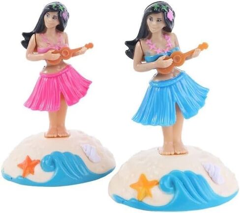 Pink Solar Powered Dancing Girl Swinging Hawaiian Girl Grass Skirt Swing Shaking Head Doll Car Dashboard Dancing Figure Solar Dancing Figurines Desktop Ornaments Solar Power Kits Decoration in Saudi Arabia