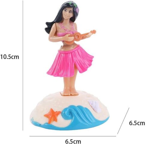 Pink Solar Powered Dancing Girl Swinging Hawaiian Girl Grass Skirt Swing Shaking Head Doll Car Dashboard Dancing Figure Solar Dancing Figurines Desktop Ornaments Solar Power Kits Decoration in Saudi Arabia
