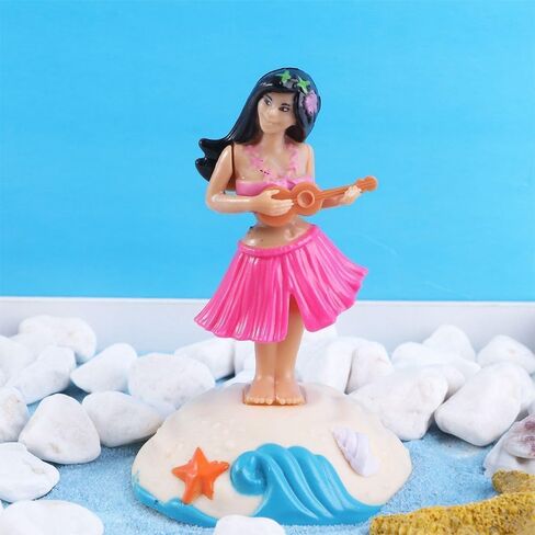 Pink Solar Powered Dancing Girl Swinging Hawaiian Girl Grass Skirt Swing Shaking Head Doll Car Dashboard Dancing Figure Solar Dancing Figurines Desktop Ornaments Solar Power Kits Decoration in Saudi Arabia