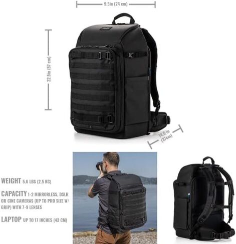 Tenba Axis v2 24L Camera Backpack for DSLR and Mirrorless Cameras and Lenses Plus a 16-inch Laptop – Black (637-756) in Saudi Arabia