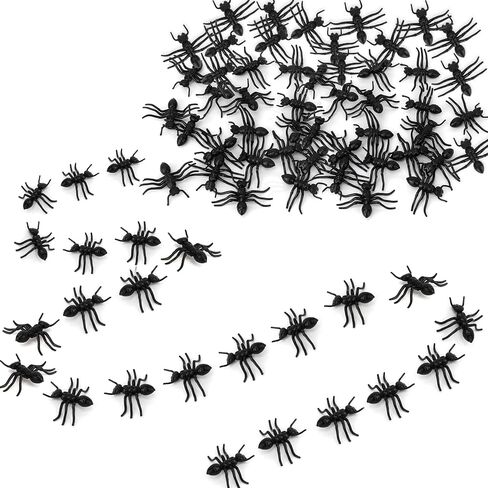 Plastic Ants, Fake Ants, Prank Plastic Black Ant, 50 Pieces Fake Bugs, Realistic Ant, Realistic Imitation Bug, Joke Toys for Halloween Party Favor Decoration Supplies April Fool's Day Props Teaching in Saudi Arabia