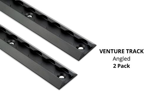 VanEssential 24" Venture Track T-6 Aluminium L-Track Black Anodized (Floor Angled Profile) - 2 Pack in Kuwait