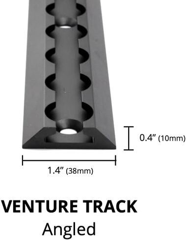 VanEssential 24" Venture Track T-6 Aluminium L-Track Black Anodized (Floor Angled Profile) - 2 Pack in Kuwait