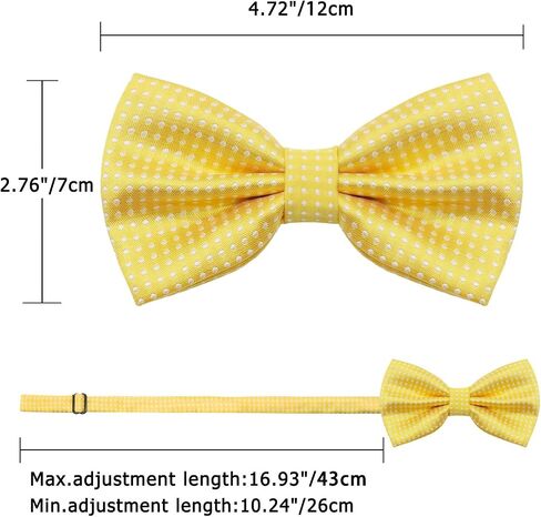 Bow Ties for Men Polka Dot Bowtie, Pre-tied Adjustable Tuxedo Bowties Men for Work/Wedding/Party/Graduation in Saudi Arabia