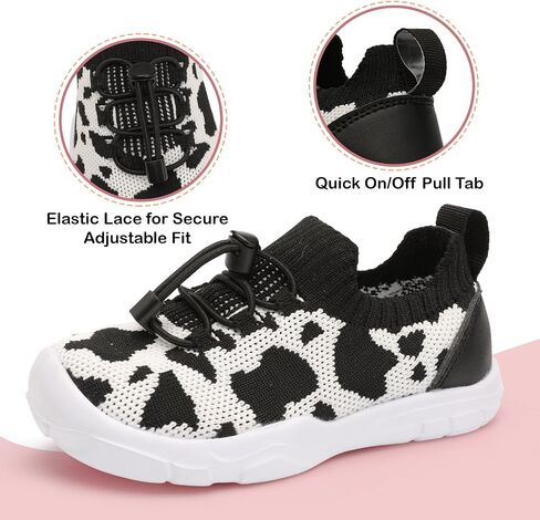 Scurtain Toddler Shoes Boys Girls Tennis Shoes Kids Barefoot Shoes Slip on Sneakers Breathable Walking Running Shoes in Saudi Arabia