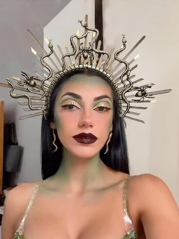 JeVenis Medusa Headband Medusa Headdress Medusa Crown Of Snakes Corona De Medusa Womens Medusa Costume Birthday Photoshoot Props in Saudi Arabia