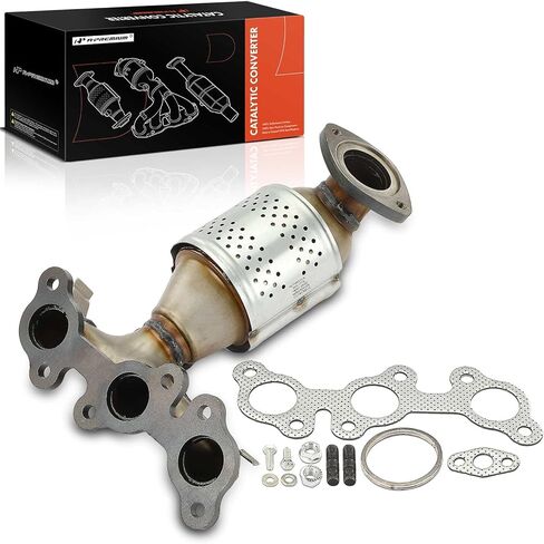 A-Premium Front Left Exhaust Manifold Catalytic Converter Kit Direct-Fit Compatible with Toyota Camry 2002-2006, Solara 2004-2008 & Lexus ES300 2002-2003, ES330 2004-2006, 3.0L 3.3L, EPA Compliant in Saudi Arabia