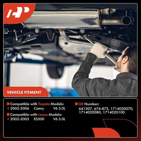 A-Premium Front Left Exhaust Manifold Catalytic Converter Kit Direct-Fit Compatible with Toyota Camry 2002-2006, Solara 2004-2008 & Lexus ES300 2002-2003, ES330 2004-2006, 3.0L 3.3L, EPA Compliant in Saudi Arabia