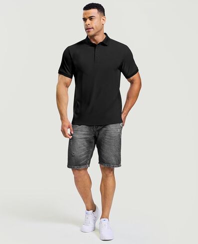 Haimont Mens Polo Shirts Dry Fit Performance Collared Shirts Short Sleeve Casual Moisture Wicking Shirts in Saudi Arabia
