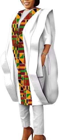 الملابس التقليدية الأفريقية للنساء Dashiki Agbada تناسب ملابس الحفلات الأفريقية للسيدات 3 قطع ملابس نسائية أفريقية in Saudi Arabia