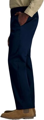Haggar Men's Wrinkle Free Straight Fit Flat Front Khaki Pant in Saudi Arabia