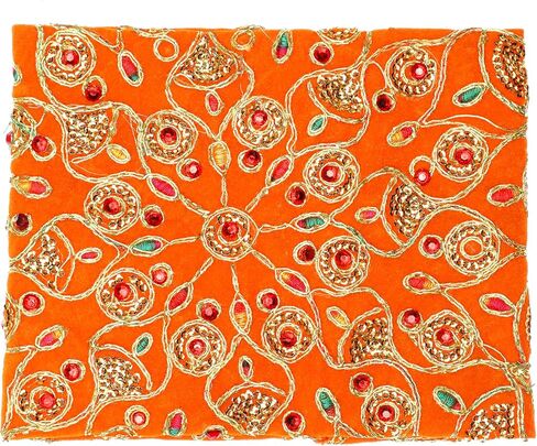 Decorative Mat Aasan Round Velvet Pooja Cloth Cloth with Sequence Work for Indian Traditional Multipurpose Pooja Festival Decorations Item & Article (Size :- 17")(Pink) in Saudi Arabia