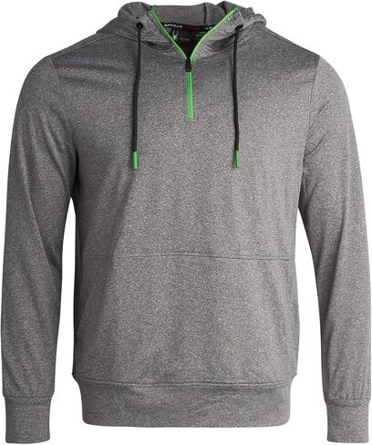 Spyder Men's Pullover Hoodie - Quarter Zip Comfort Fit Hoodie Sweatshirt with Reflective Trim - Active Hoodie for Men (S-XL) in Saudi Arabia