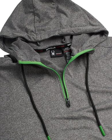 Spyder Men's Pullover Hoodie - Quarter Zip Comfort Fit Hoodie Sweatshirt with Reflective Trim - Active Hoodie for Men (S-XL) in Saudi Arabia