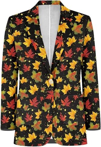 Men's Casual Sport Coat Lightweight One Button Suit Long Sleeve Jackets Novelty Blazer for Wedding Prom Dinner in Kuwait