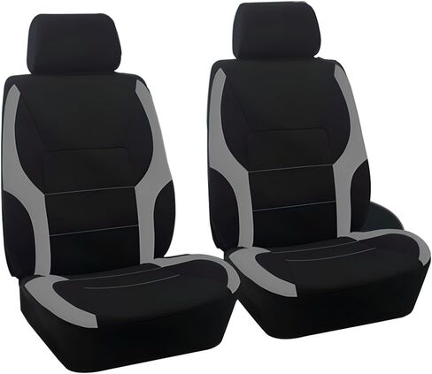 Mandark 4PCS Front Car Seat Covers, Waterproof and Breathable Vehiclce Seat Protector, Comfortable Sponge Seat Cushions, Auto Interior Accessories Universal for SUV, Truck, RV（Gray） in Kuwait