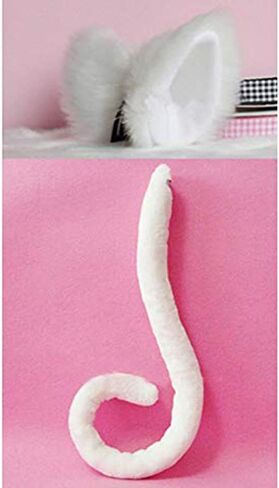 Halloween Cosplay Costume Party's Lovely Anime Cosplay Kitty Cat Ears and Tail (All black) in Kuwait