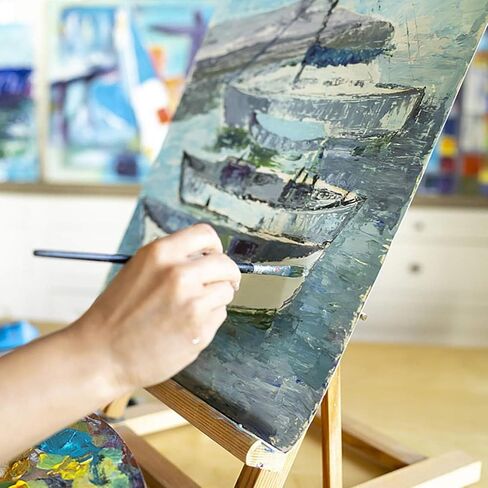لوحات قماشية للرسم 12X16-100% قطن 6 لوحات قماشية للأكريليك والزيت والألوان المائية - مثالية للفنانين والهواة - أسود in Saudi Arabia