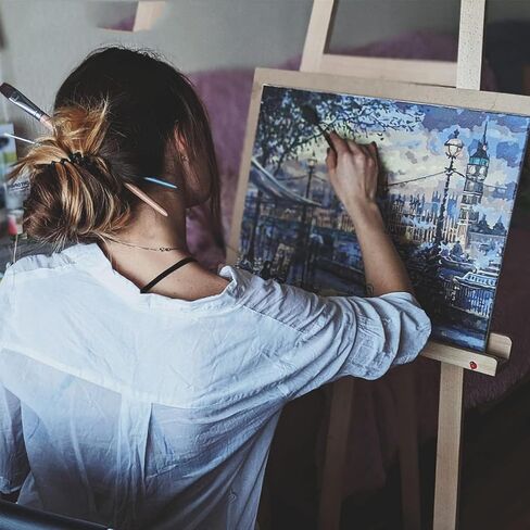لوحات قماشية للرسم 12X16-100% قطن 6 لوحات قماشية للأكريليك والزيت والألوان المائية - مثالية للفنانين والهواة - أسود in Saudi Arabia