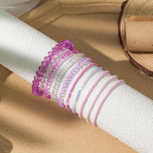 Bohemian Multilayer Stackable Seed Beaded Bracelets Colorful Crystal Glass Beads Strand Bangle Bracelet BFF Wristbands Bracelet for Women Summer Beach Hawaii Jewelry Birthday Gifts in Saudi Arabia