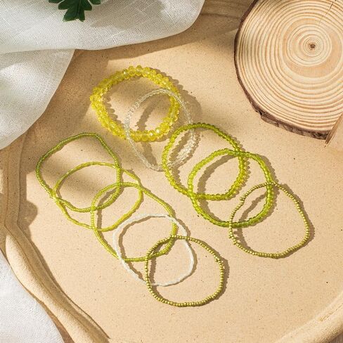 Bohemian Multilayer Stackable Seed Beaded Bracelets Colorful Crystal Glass Beads Strand Bangle Bracelet BFF Wristbands Bracelet for Women Summer Beach Hawaii Jewelry Birthday Gifts in Saudi Arabia