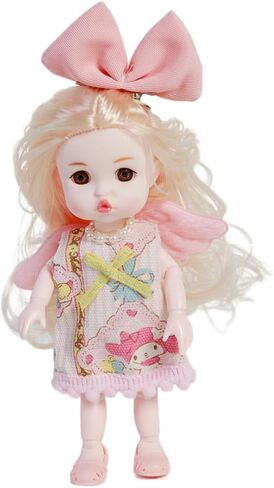 XINGRUI 6 Inch Girl Doll & Accessories with 13 Removable Joints Mini Trumpet Children's Simulation Doll Set Kids Toys for Ages 3 Up (M72) in Saudi Arabia