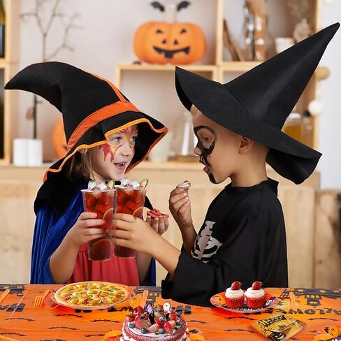 190 Pcs Halloween Dinner Plates and Napkins for 24 with Tablecloth Decoration Halloween Party Supplies in Saudi Arabia