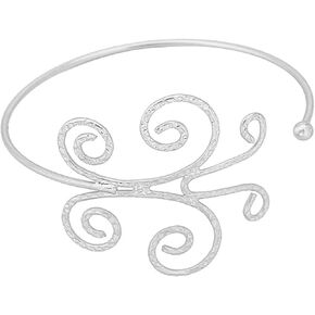 Cool Upper Arm Adjustable Bracelet Open Punk Gothic Cuff Bangle Coil Swirl Leaf Wing Butterfly Silver Gold Armband Minimalist Armlet Vintage Jewelry for Women