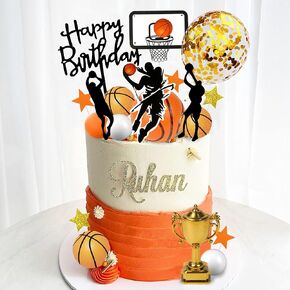 32 PCS Soccer Cake Topper Decorations Soccer Ball Player Cake Decorations for Soccer Football Theme Birthday Sport Party Supplies (Soccer)